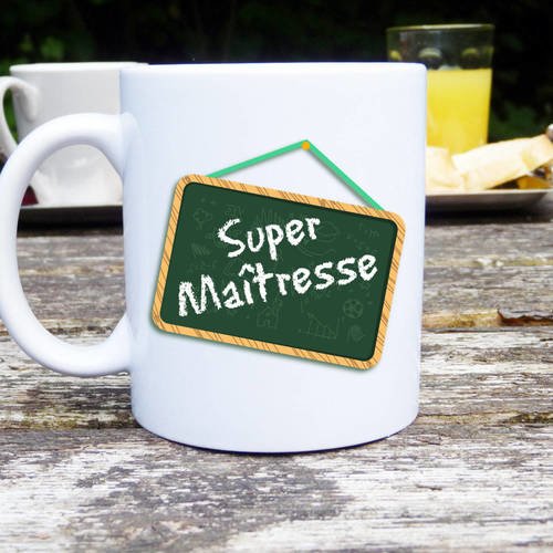 Mug original et personnalisable super maîtresse, cadeau pour maîtresse, tasse céramique , mug classique