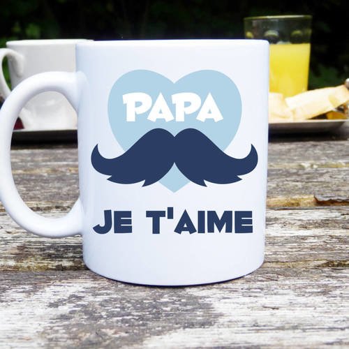 Mug papa je t'aime ! ,mug classique, mug original, idée cadeau, fête des pères