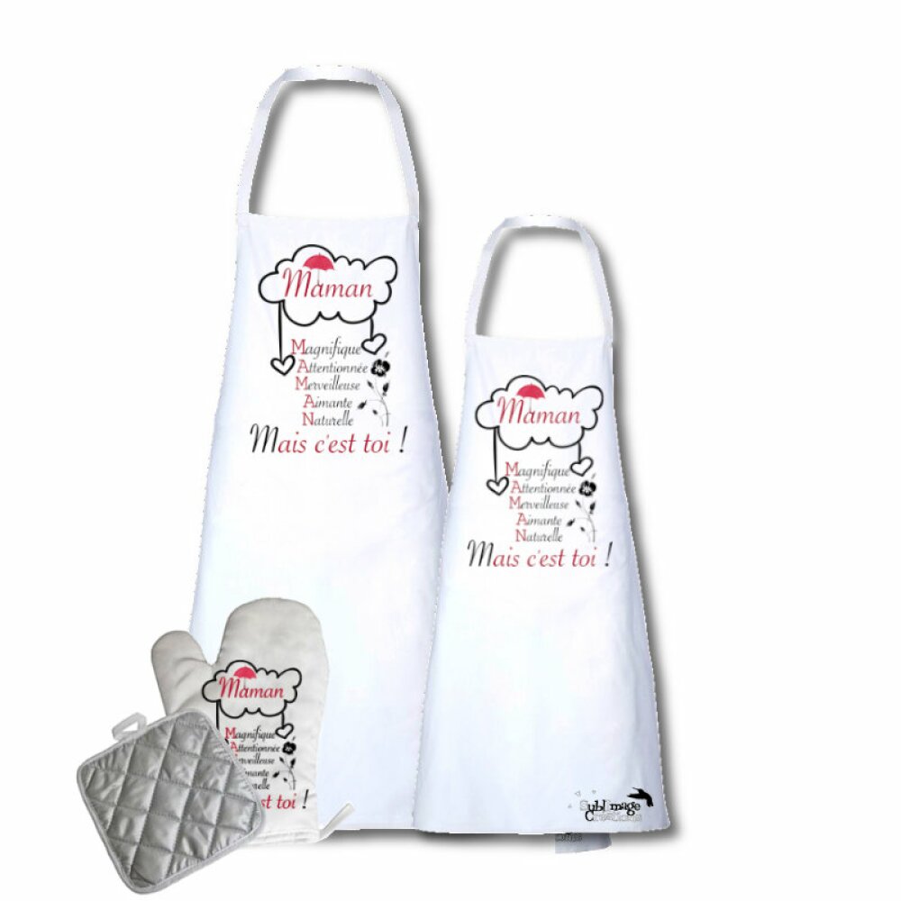 Gant de Cuisine et Maniques - Coeur Prénom et Message Personnalisable -  Cadeau pour la Cuisine, Cadeau Maman : : Cuisine et Maison