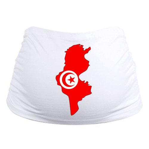 Bandeau de grossesse tunisie, idée cadeau grossesse drapeau pays,