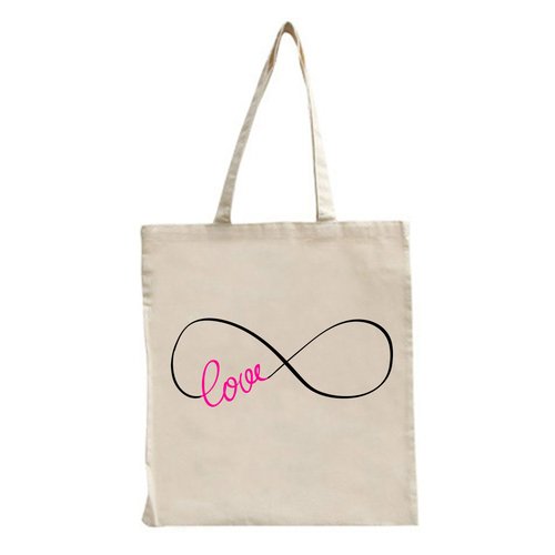 Tote bag personnalisable infinity love ! idée cadeau original saint-valentin !