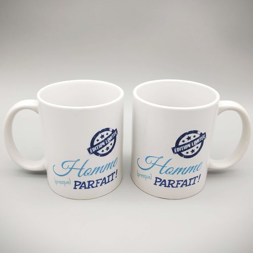 Ensemble de 2 mugs homme parfait ou femme parfaite ! voici une tasse à offrir sans modération !