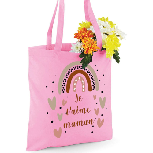 Sac shopping maman, idée cadeau remerciement, sac shopping, sac en toile, cadeau fête des mères