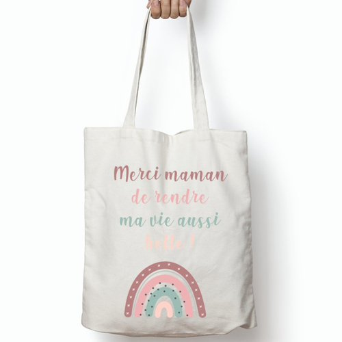 Tote bag personnalisé maman : idée cadeau fête des mères ! sac shopping maman