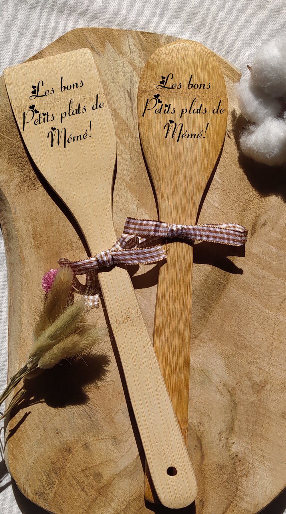 Spatule de cuisine en bambou personnalisé mamie ! idée cadeau personnalisé,  pour offrir à votre grand-mère excellente cuisinière - Un grand marché