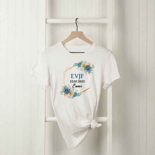 T-shirt evfj personnalisé texte personnalisable : témoin, équipe de la mariée, team mariée, demoiselle d'honneur ect....