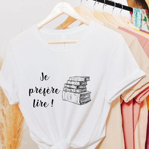 T-shirt personnalisé pour les lectrices humoristique idée cadeau pour les fans de livre