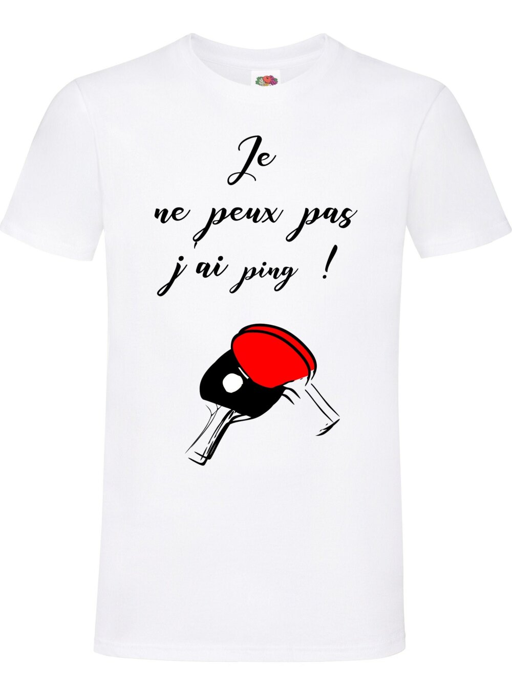 T-shirt homme tennis de table ! idée cadeau ping-pong ! idée cadeau : je ne  peux pas j'ai ping ! - Un grand marché