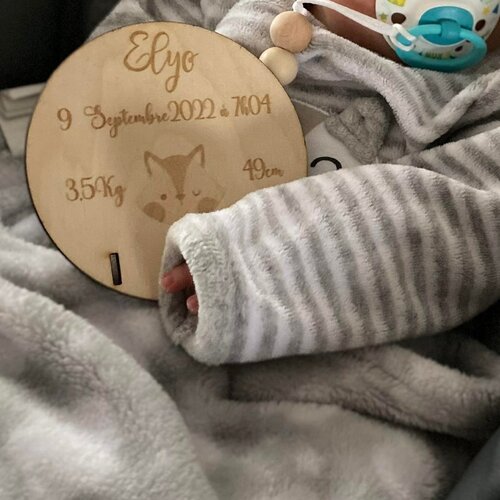 Carte étape bébé accessoire photo en bois, idée cadeau naissance