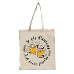 Coffret cadeau humoristique bière : tote bag + trousse + mug je