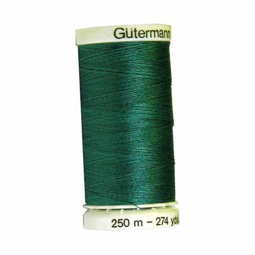 Bobine de fil à coudre col 189, 250m vert bleu foncé, gutermann 