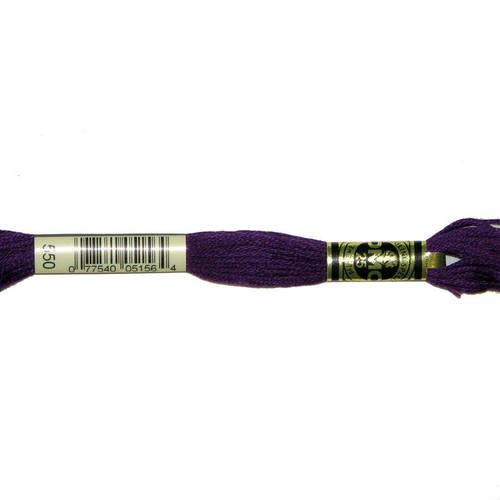 Fil dmc n°550, mouliné spécial, échevette de coton violet, à broder . 