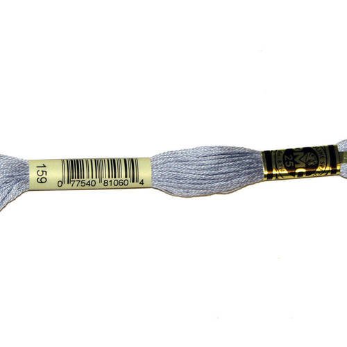 Fil dmc n°159, mouliné spécial, échevette de coton violet clair, à broder . 