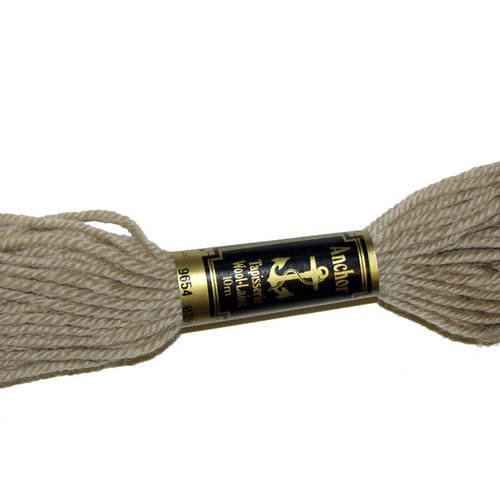 Laine anchor n°9654, échevette de laine pour la confection de tapisseries. 