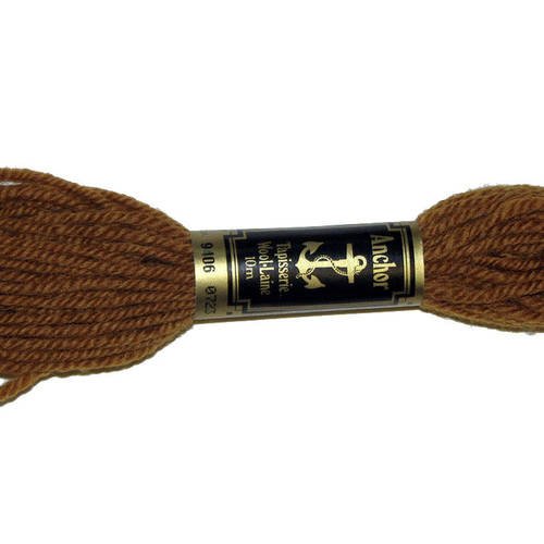 Laine anchor n°9406, échevette de laine pour la confection de tapisseries. 