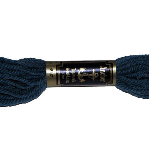 Laine anchor n°8902, 1 échevette de laine pour la confection de tapisseries. 