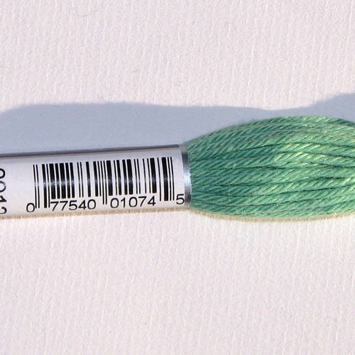 Dmc n°2912, échevette de coton vert pour tapisserie et canevas