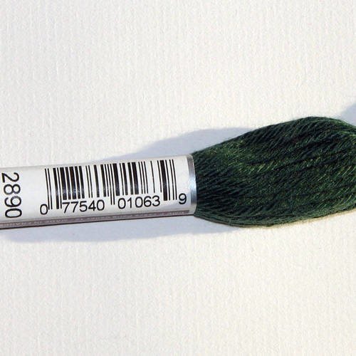 Dmc n°2890, échevette de coton vert pour tapisserie et canevas