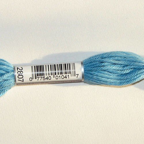 Dmc n°2807, échevette de coton bleu pour tapisserie et canevas