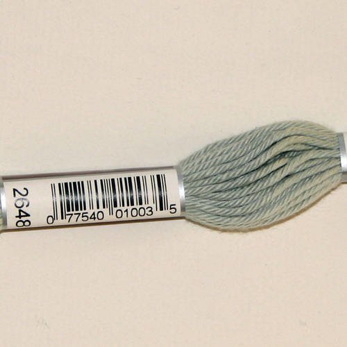 Dmc n°2648, échevette de coton gris bleu pour tapisserie et canevas