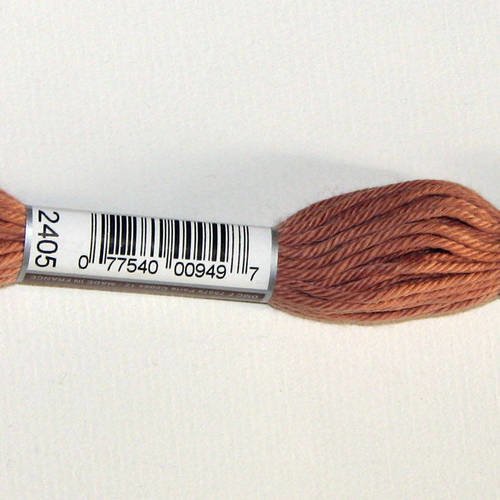 Dmc n°2405, échevette de coton beige marron pour tapisserie et canevas