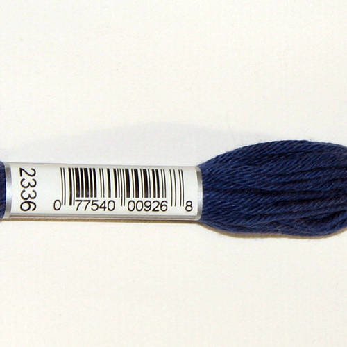 Dmc n°2336, échevette de coton bleu pour tapisserie et canevas