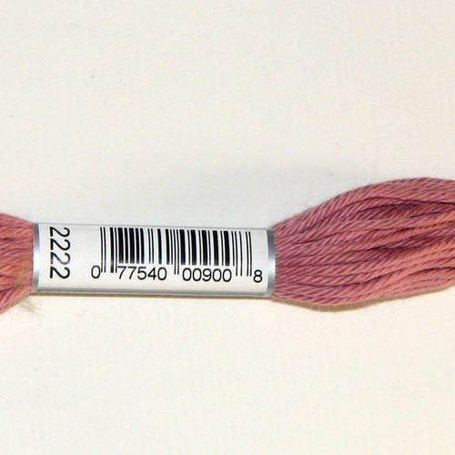 Dmc n°2222, échevette de coton rose pour tapisserie et canevas
