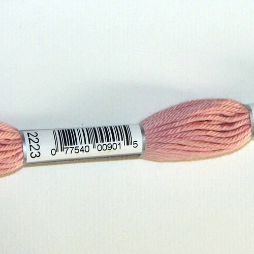 Dmc n°2223, échevette de coton rose pour tapisserie et canevas