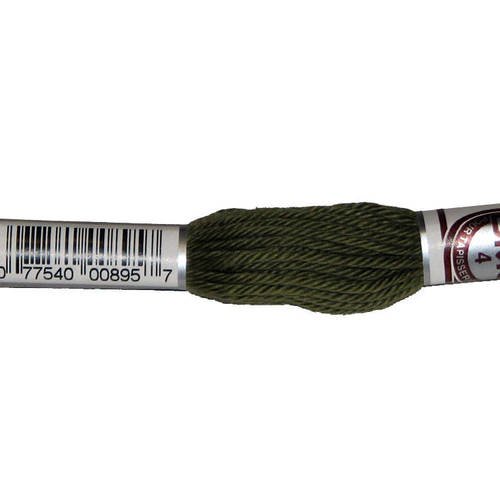 Dmc n°2051, échevette de coton vert pour tapisserie et canevas 