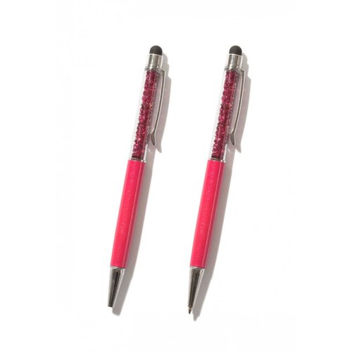Stylo, stylo rouge foncé avec strass à l'intérieur