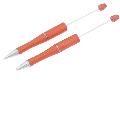 Stylo, stylo brun orange à décorer pour perles à personnaliser avec des perles