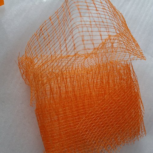 Ruban maille filet rigide - 2,80 m  -  couleur orange