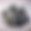 Lot de 50 boutons tons gris, ronds, en plastique