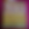 Coupon tissu style provencal, couleurs jaune, orange, blanc