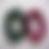 Deux galons passementerie soutache (2 m x 2)  - couleurs vert  et rose fuchsia