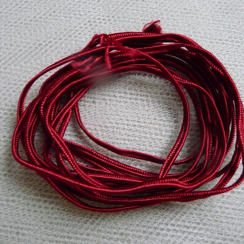 2,80 m  galon passementerie soutache couleur rouge grenat