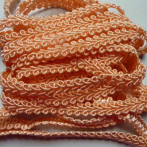 3 m de petit galon passementerie couleur rose, aspect satine