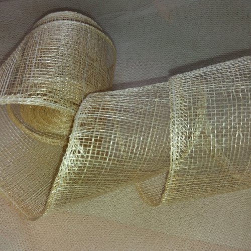 Ruban galon filet rigide, fibres naturelles couleur beige, 4,5 m x 7 cm - home-déco, arts plastiques, décoration, créations