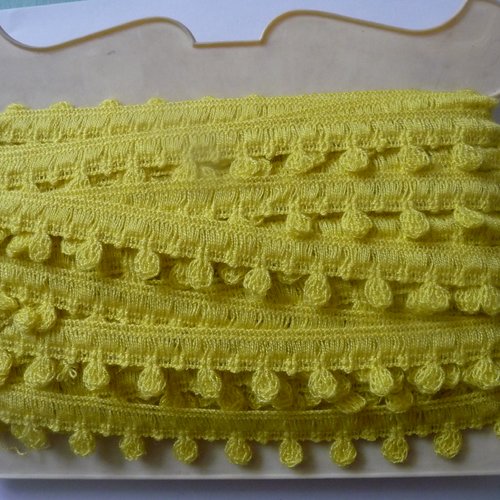 Galon passementerie  vintage - 5 m - couleur jaune vif - couture, creations textiles, cartonnage, collages, embellissements
