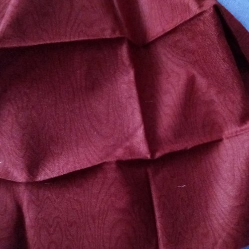 Coupon tissu patchwork  en coton uni grenat - 55 cm x 25 cm - couture, cartonnage, décoration, customisation