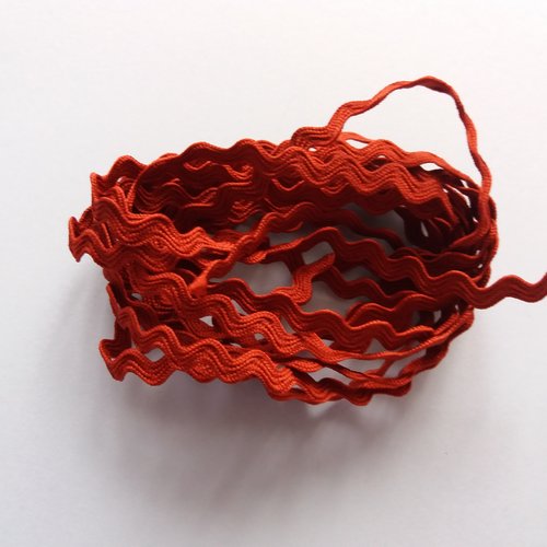 Galon croquet festonné grenat - 2 m x 5 mm - pour créations textiles, petites finitions, bordures, déco