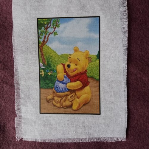 Transfert textile ourson - dessin animé - créations textiles, univers enfants, loisirs créatifs