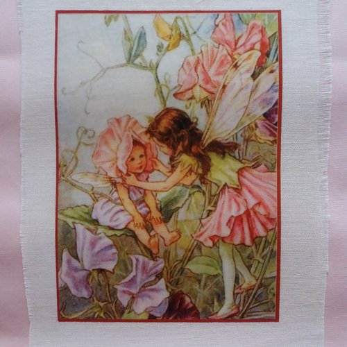 Transfert textile petites fées et fleurs - créations textiles, collages, customisation, loisirs créatifs