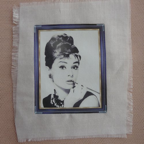 Transfert textile  audrey hepburn,  réf. 2 - créations textiles, customisation, couture - décoration,...