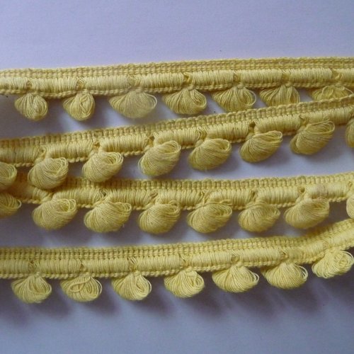 4,5 m galon  passementerie vintage - couleur jaune - couture - creations textiles, decoration, cartonnage, loisirs creatifs
