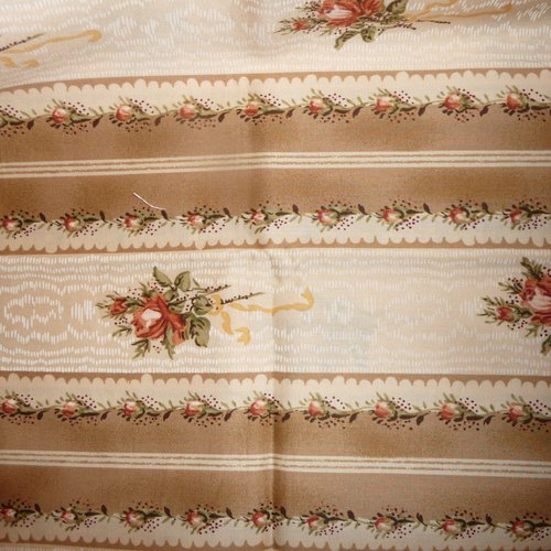 Tissu japonais "yuwa" tons jaune et marron clair - 115 cm x 34 cm