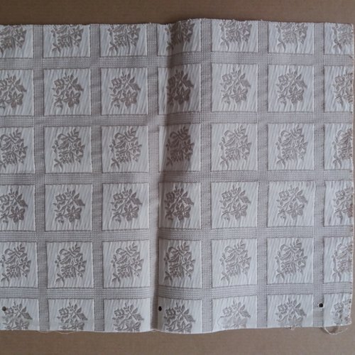 Panneau tissu ameublement, couleur blanc cassé/beige - 40 cm x 30 cm