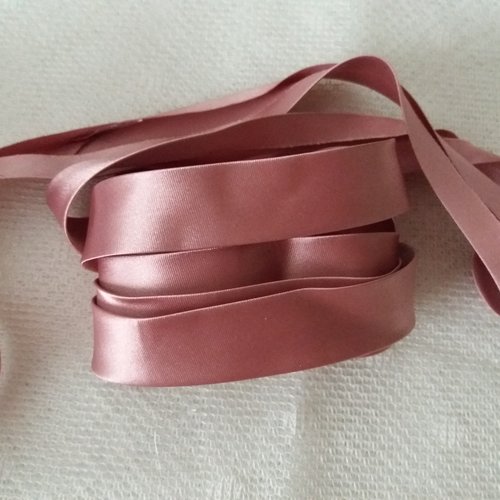 10 m de galon biais satiné couleur vieux rose