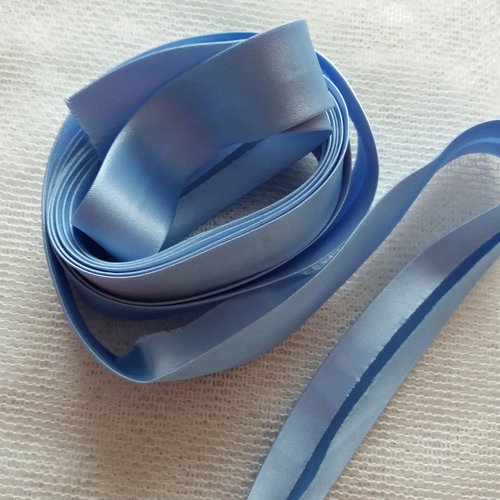 3 m de galon biais satiné couleur bleu ciel