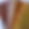 Lot e 10 carres tissus coton,tons marron - jaune - patchwork